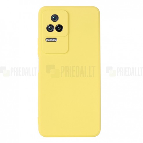 Xiaomi Poco F4 5G Shell kieto silikono TPU geltonas dėklas - nugarėlė