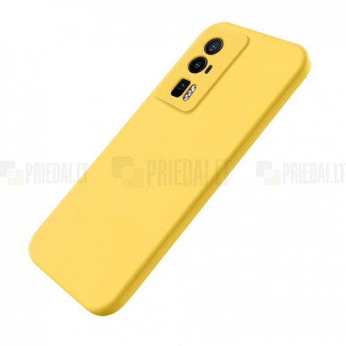 Xiaomi Poco F5 Pro Shell kieto silikono TPU geltonas dėklas - nugarėlė