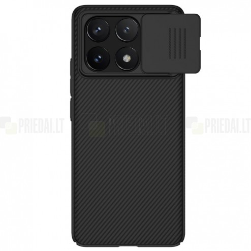 Xiaomi Poco X6 Pro 5G (Redmi K70E) „Nillkin“ CamShield juodas dėklas, nugarėlė su kameros apsauga