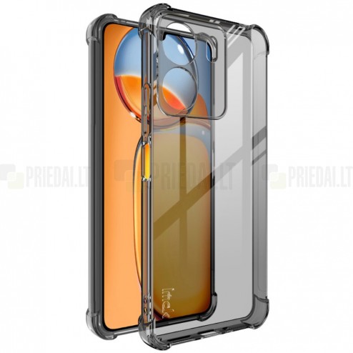 Xiaomi Redmi 13C (Poco C65) Imak sustiprintos apsaugos kieto silikono TPU pilkas dėklas - nugarėlė