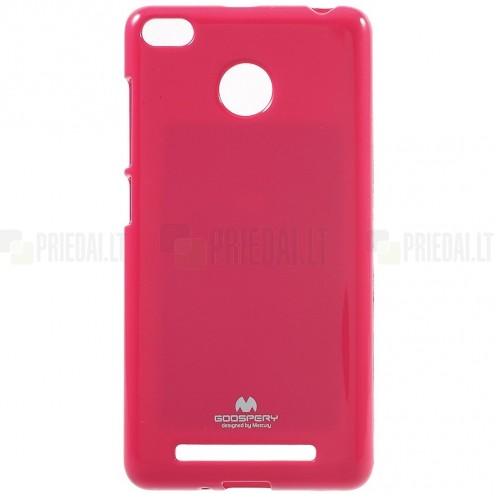 Xiaomi Redmi 3s tamsiai rožinis Mercury kieto silikono (TPU) dėklas - nugarėlė 