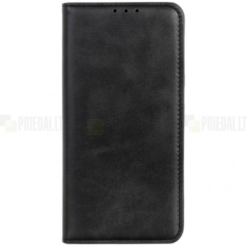 Xiaomi Redmi 8 juodas odinis atverčiamas dėklas