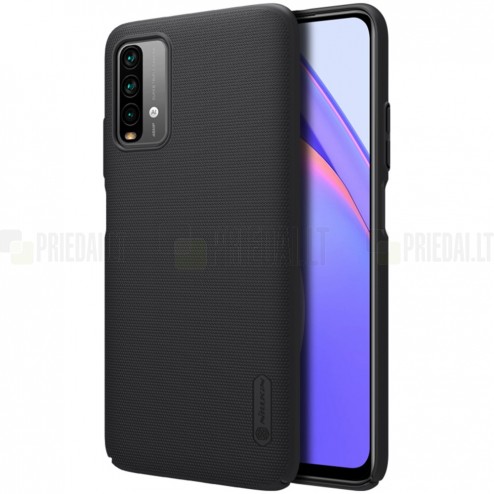 Xiaomi Redmi 9T 5G „Nillkin“ Frosted Shield juodas plastikinis dėklas, nugarėlė