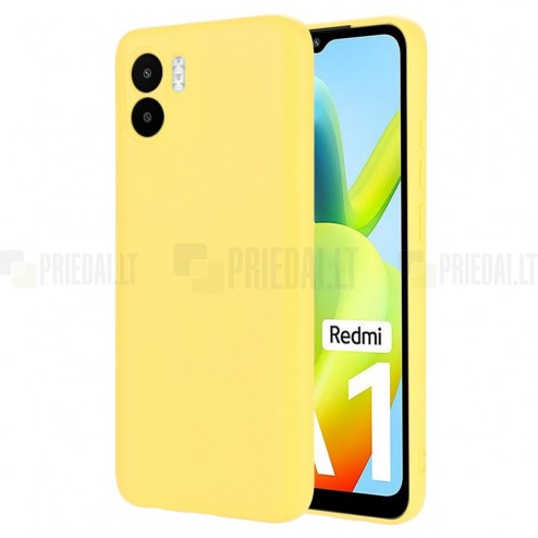 Xiaomi Redmi A2 (A1) Shell kieto silikono (TPU) dėklas geltonas - nugarėlė