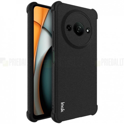Xiaomi Redmi A3 (Poco C61) Imak sustiprintos apsaugos kieto silikono TPU juodas dėklas - nugarėlė