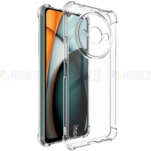 Xiaomi Redmi A3 (Poco C61) Imak sustiprintos apsaugos kieto silikono TPU skaidrus dėklas - nugarėlė