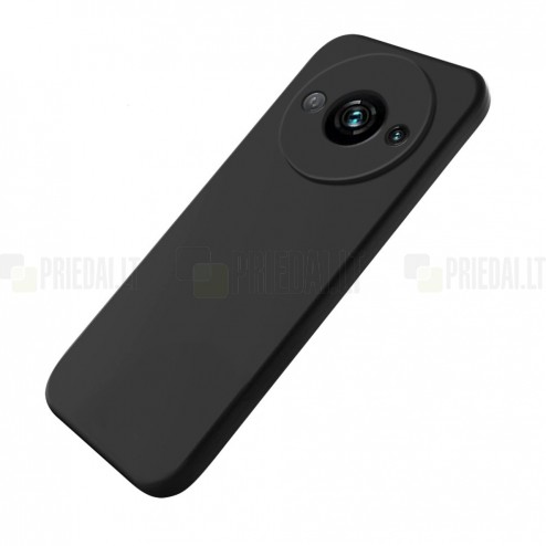 Xiaomi Redmi A3 (Poco C61) Shell kieto silikono (TPU) dėklas juodas - nugarėlė
