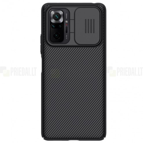 Xiaomi Redmi Note 10 Pro Nillkin CamShield juodas dėklas, nugarėlė su kameros apsauga