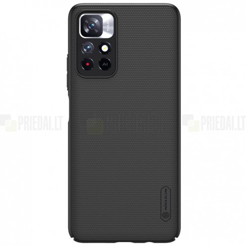 Nillkin Frosted Shield Xiaomi Poco M4 Pro (Redmi Note 11 5G) juodas plastikinis dėklas
