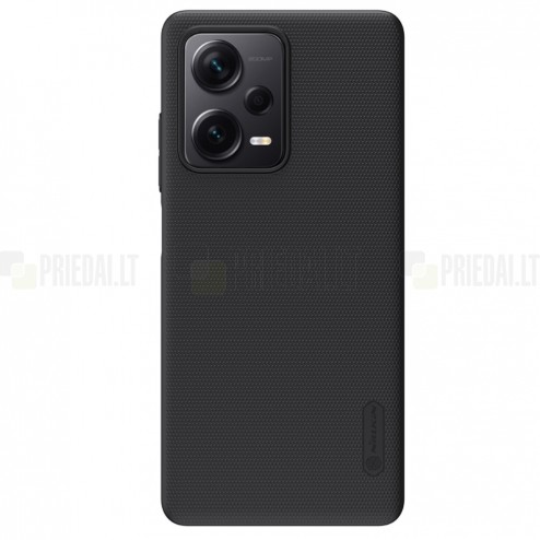 Nillkin Frosted Shield Xiaomi Redmi Note 12 Pro+ 5G juodas plastikinis dėklas
