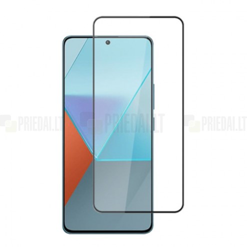 Xiaomi Redmi Note 13 Pro 4G (Poco M6 Pro) „Mocolo“ 9H 2.5D Tempered Glass sustiprintos apsaugos juodas pilnai dengiantis apsauginis ekrano stiklas