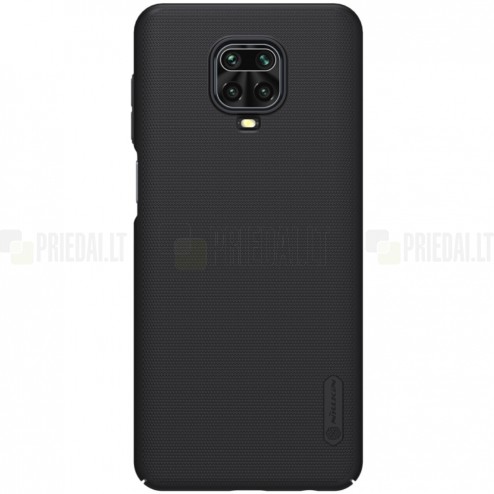 Xiaomi Redmi Note 9 Pro „Nillkin“ Frosted Shield juodas plastikinis dėklas, nugarėlė