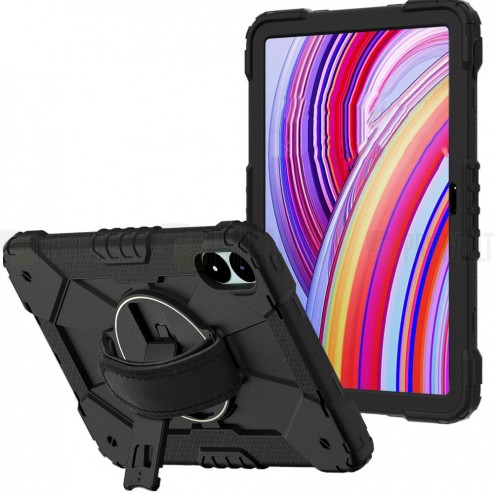 Xiaomi Redmi Pad Pro (Poco Pad) sustiprintos apsaugos (360°) juodas dėklas - nugarėlė