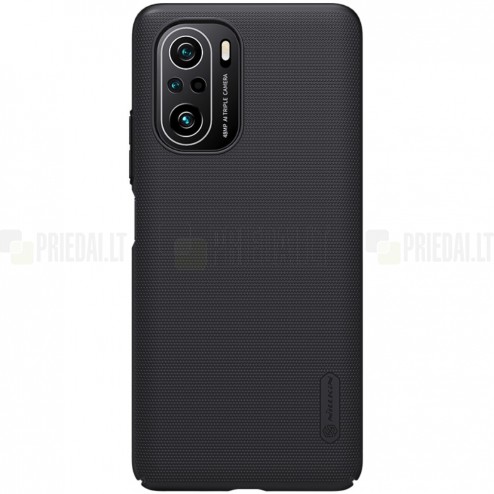 Xiaomi Poco F3 (Mi 11i) Nillkin Frosted Shield juodas plastikinis dėklas