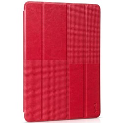 „HOCO“ Crystal Fashion atverčiamas odinis dėklas - raudonas (iPad Air 2)