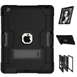 Sustiprintos apsaugos dėklas - juodas (iPad 2 / 3 / 4)