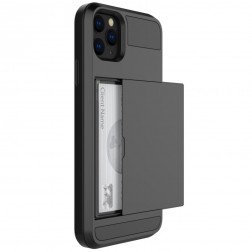 „Sliding“ Card Holder dėklas - juodas (iPhone 11 Pro)