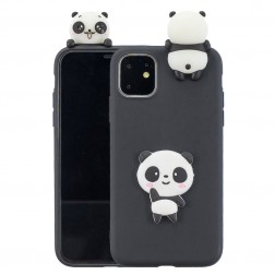 „Squezy“ Panda kieto silikono (TPU) dėklas - juodas (iPhone 11 Pro)