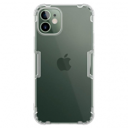 „Nillkin“ Nature TPU Pro sustiprintos apsaugos kieto silikono (TPU) dėklas - skaidrus / žalias (iPhone 12 / 12 Pro)