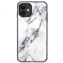 „Marble“ kieto silikono (TPU) dėklas - baltas (iPhone 12 Mini)