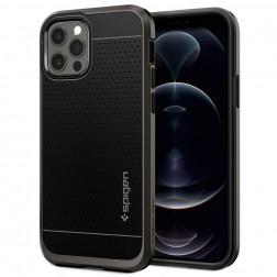„Spigen“ Neo Hybrid dėklas - juodas (iPhone 12 / 12 Pro)