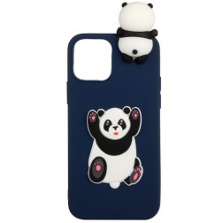 „Squezy“ Panda kieto silikono (TPU) dėklas - mėlynas (iPhone 12 / 12 Pro)