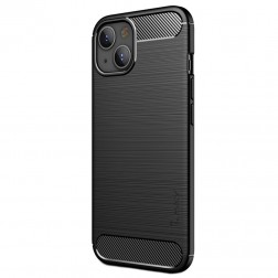 „IPAKY“ Carbon kieto silikono (TPU) dėklas - juodas (iPhone 13)