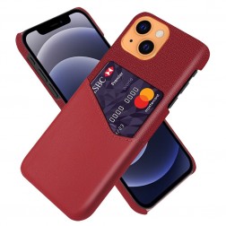 „KSQ“ Shell dėklas su kišenėle - raudonas (iPhone 13)