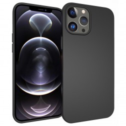 Kieto silikono (TPU) dėklas - juodas (iPhone 13 Pro Max)