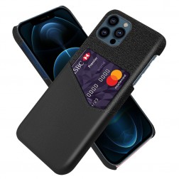 „KSQ“ Shell dėklas su kišenėle - juodas (iPhone 13 Pro Max)