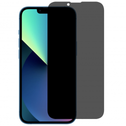 „RURIHAI “ Tempered Glass juodas apsauginis ekrano stiklas (1 vnt.) su rėmeliu - privatumo (iPhone 14 / 13 / 13 Pro)