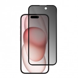„Mocolo“ Tempered Glass juodas apsauginis ekrano stiklas 0.26 mm - privatumo (iPhone 15)