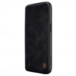 „Nillkin“ Qin Pro atverčiamas dėklas - juodas (iPhone 15)