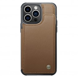 „CaseMe“ Wallet dėklas - rudas (iPhone 15 Pro)