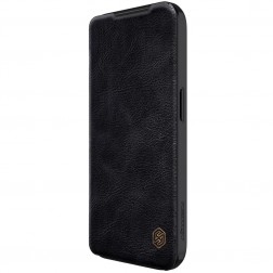 „Nillkin“ Qin Pro atverčiamas dėklas - juodas (iPhone 15 Pro Max)