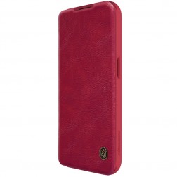 „Nillkin“ Qin Pro atverčiamas dėklas - raudonas (iPhone 15 Pro Max)