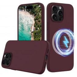 „Shell“ MagSafe kieto silikono (TPU) dėklas - bordo (iPhone 16 Pro)