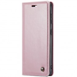 „CaseMe“ Leather solidus atverčiamas dėklas - rožinis (iPhone 16 Pro)
