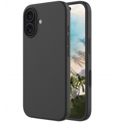 „Shell“ kieto silikono (TPU) dėklas - juodas (iPhone 16)