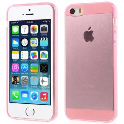 Ploniausias TPU skaidrus dėklas - rožinis (iPhone 5 / 5S / SE 2016)