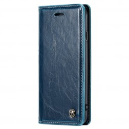 „CaseMe“ Leather solidus atverčiamas dėklas - mėlynas (iPhone 6 / 7 / 8 / SE 2020 / SE 2022)