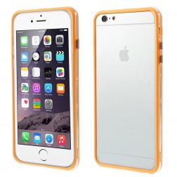Rėmelis (bamperis) - skaidrus, oranžinis (iPhone 6 Plus / iPhone 6s Plus)