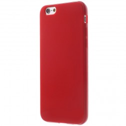 Kieto silikono (TPU) blizgus dėklas - raudonas (iPhone 6 / 6s)