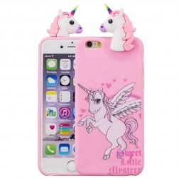 „Squezy“ Unicorn kieto silikono (TPU) dėklas - rožinis (iPhone 6 / 6S)