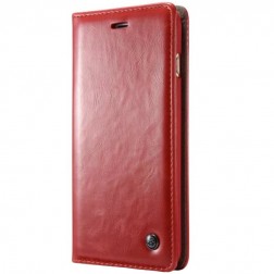 „CaseMe“ solidus atverčiamas dėklas - raudonas (iPhone 6 Plus / 6s Plus)