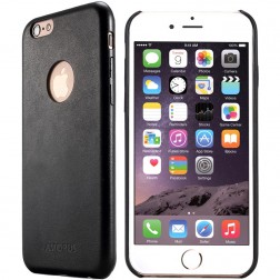 „Amorus“ Slim Leather dėklas - juodas (iPhone 6 / 6S)