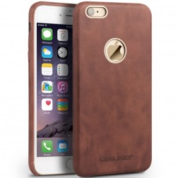 „QIALINO“ Slim Leather dėklas - šviesiai rudas (iPhone 6 / 6S)