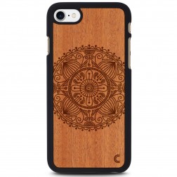 „Crafted Cover“ natūralaus medžio dėklas - Mandala (iPhone 7 / 8 / SE 2020 / SE 2022)