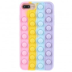 „Popit“ Bubble minkšto silikono (TPU) dėklas - rožinis (iPhone 6 Plus / 6s Plus / 7 Plus / 8 Plus)