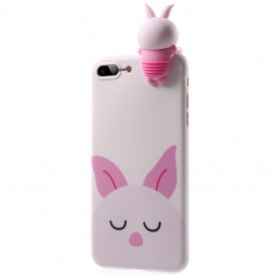 „Squezy“ Rabbit kieto silikono (TPU) dėklas - rožinis (iPhone 7 Plus / 8 Plus)